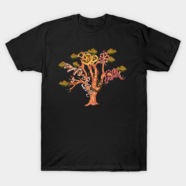 Reptile Owner Animal Lover Tree Nature Pet Snake T-Shirt by shirtsyoulike